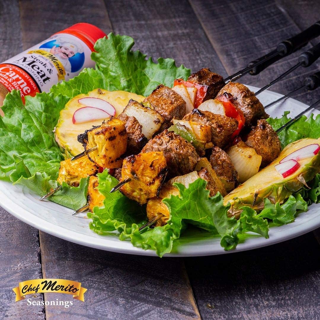 Chef Merito steak seasoning on steak enhances savory crust and flavor