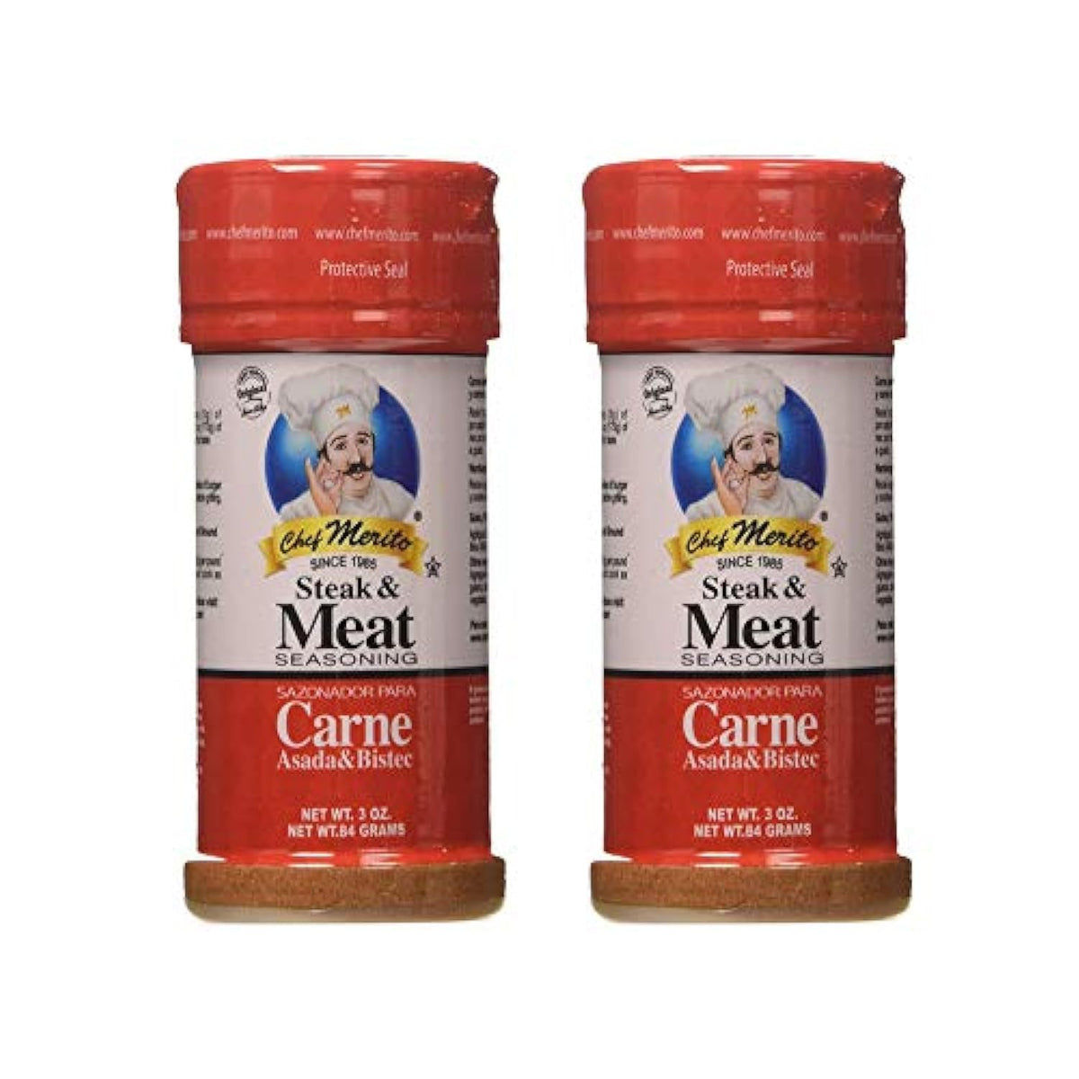 Chef Merito steak and meat seasoning pack of 2 ready for family meals
