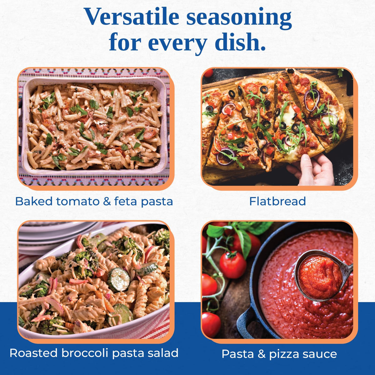 Herbal seasoning sprinkled on pizza delivers herbal aroma