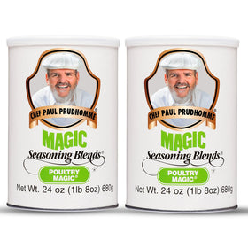 Chef Paul Prudhomme's Poultry Magic Seasoning bottle ready to flavor poultry.