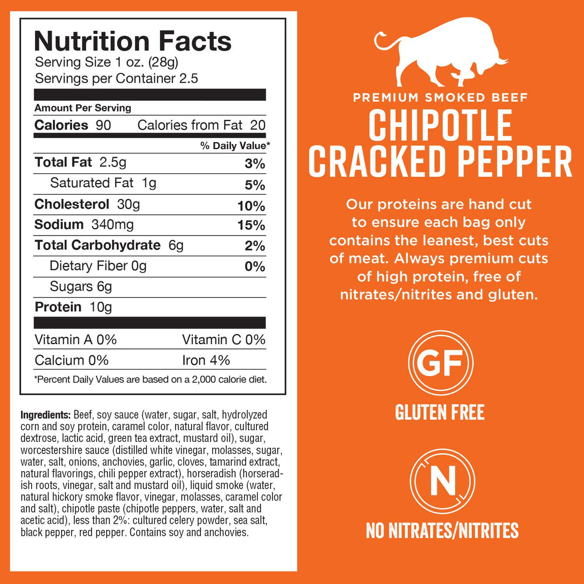 Chef's Cut Real Jerky Handcrafted Marinade closeup reveals rich color.