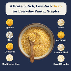 Chef's Kiss Lupin Flakes used as rice substitute in a bowl