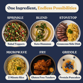 Chef's Kiss Lupin Flakes gluten-free label, highlighting non-GMO ingredients