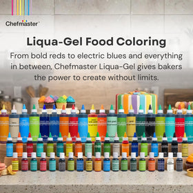 Chefmaster Avocado Liqua-Gel vibrant icing colors for bold cake decorating.