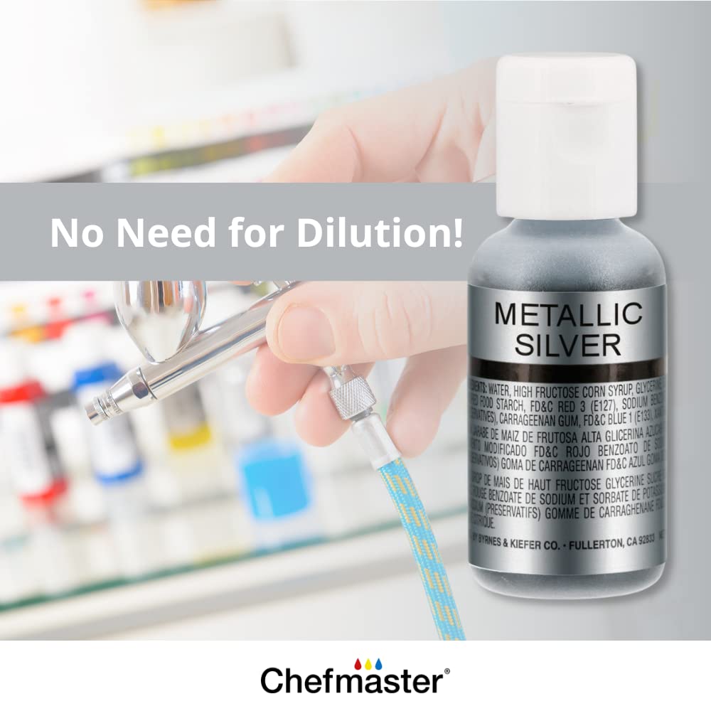 Chefmaster highly concentrated color drops provide bold coverage with minimal spray