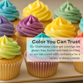 Chefmaster fondant color application demonstrates smooth blending without altering taste.