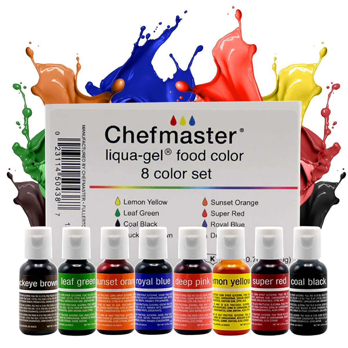 Chefmaster Liqua-Gel bottle-dispense demonstrates mess-free color control for bakers.