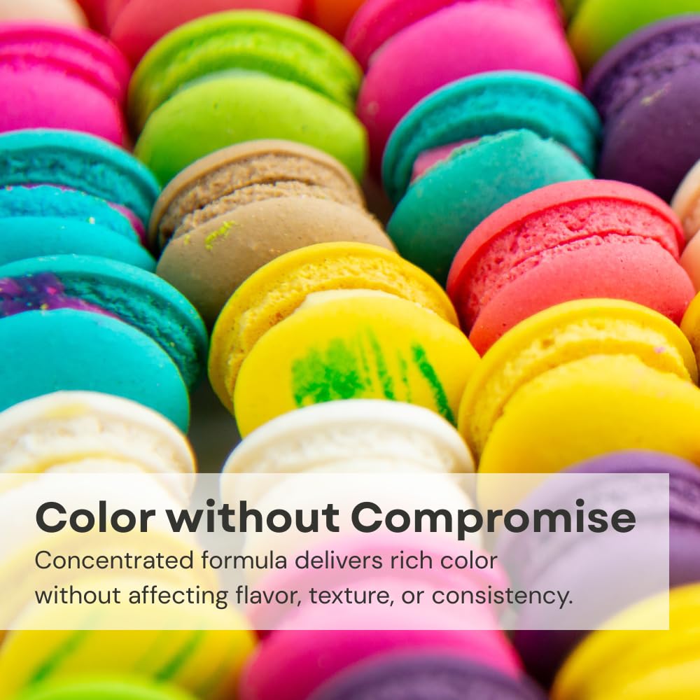 Chefmaster Liqua-Gel icing color enhances buttercream with bold accents.