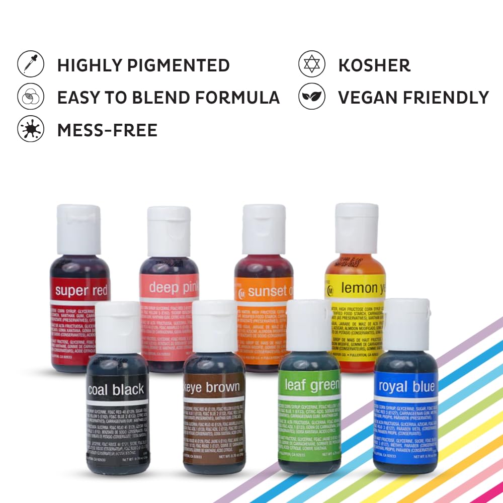 Chefmaster Liqua-Gel easy-blend-formula enables smooth mixing with kids.