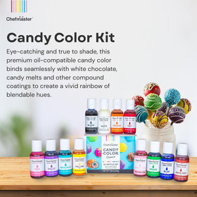 Chefmaster liquid candy colors for dipping and coating confectionery