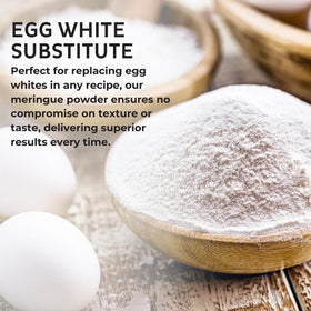 Chefmaster Meringue Powder Deluxe made in USA in Fullerton, California.