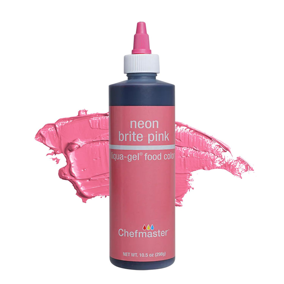 Chefmaster Neon Pink Liqua-Gel bottle pour for precise decorating
