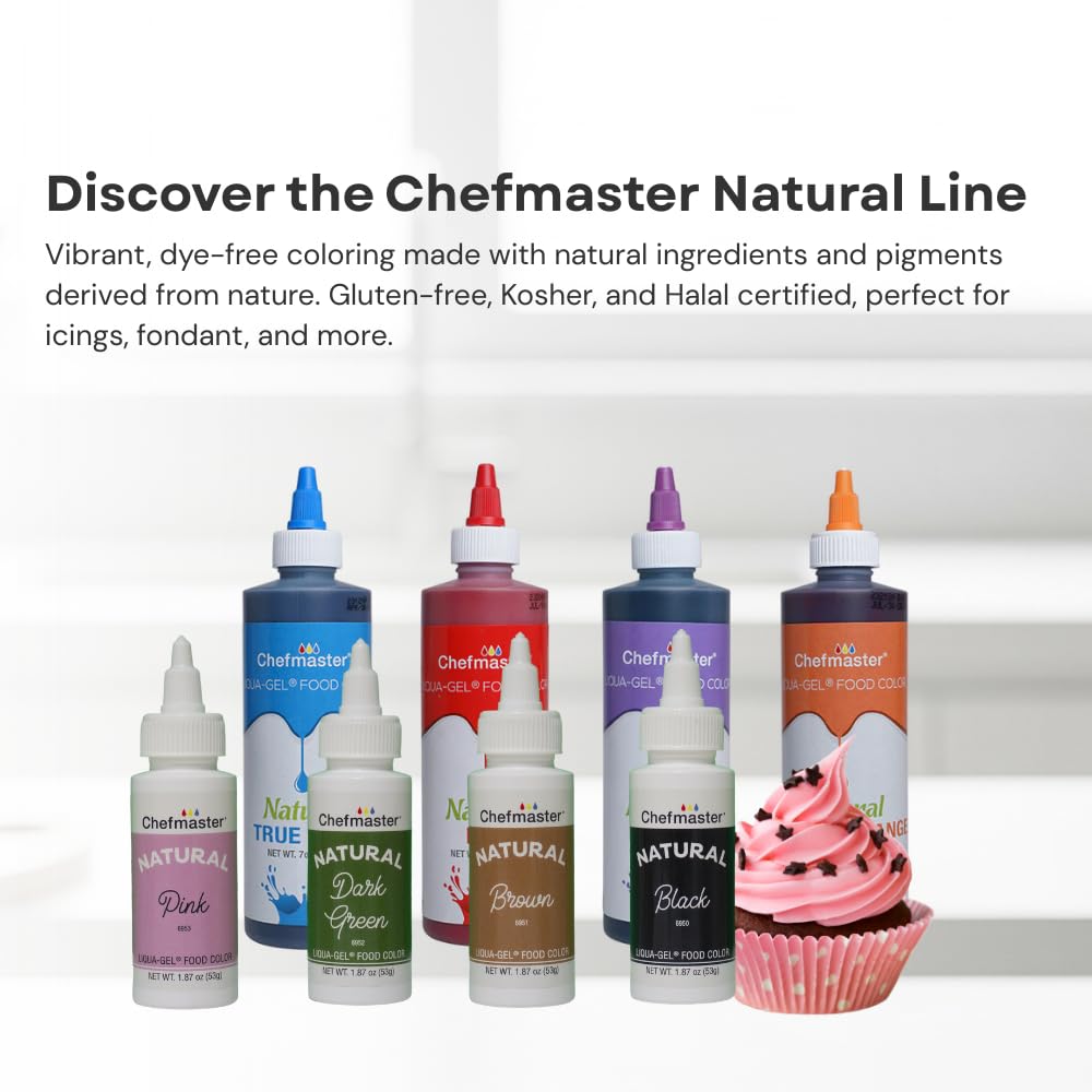 Chefmaster plant-based ingredients highlight a safer, plant-derived coloring option.