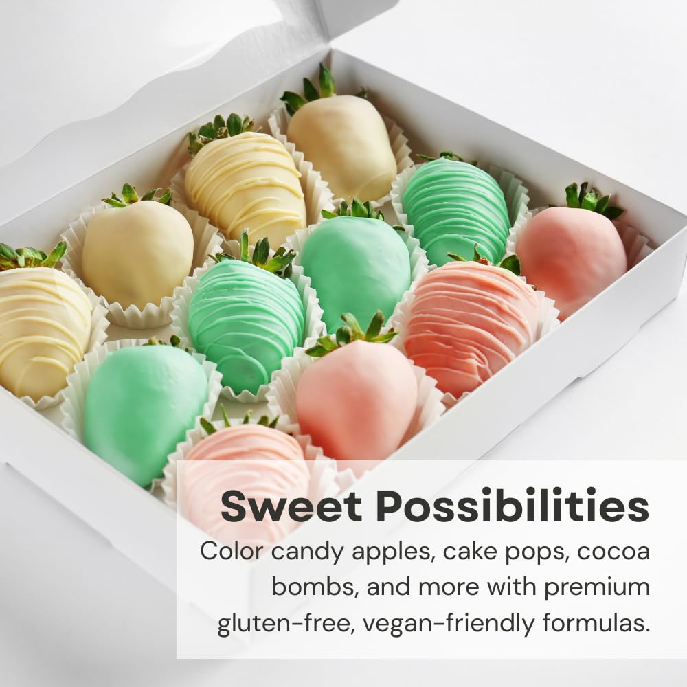 Chefmaster truffles coated in vibrant color for festive treats