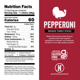 Chef's Cut Real Turkey Jerky 1oz stick high-protein snack for workouts.