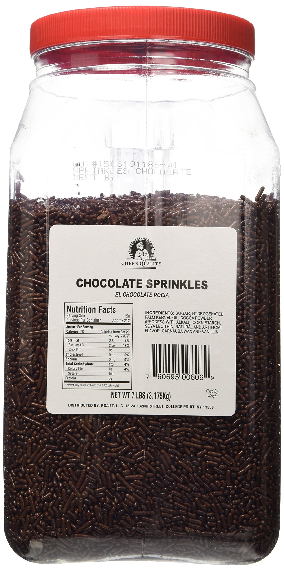 Chef's Quality Chocolate Sprinkles topping ice cream for indulgent sundaes.