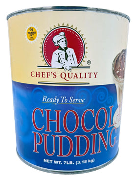 Chef's Quality creamy chocolate pudding in a serving dish, ideal for dessert service.