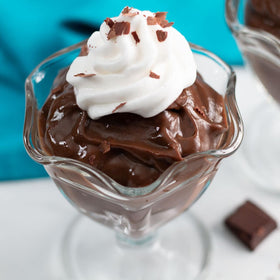 Chef's Quality kosher-certified chocolate pudding label, trusted option for catering desserts.