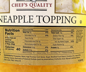 Chef's Quality Pineapple Ice Cream Topping jar ready for serving in cafes.