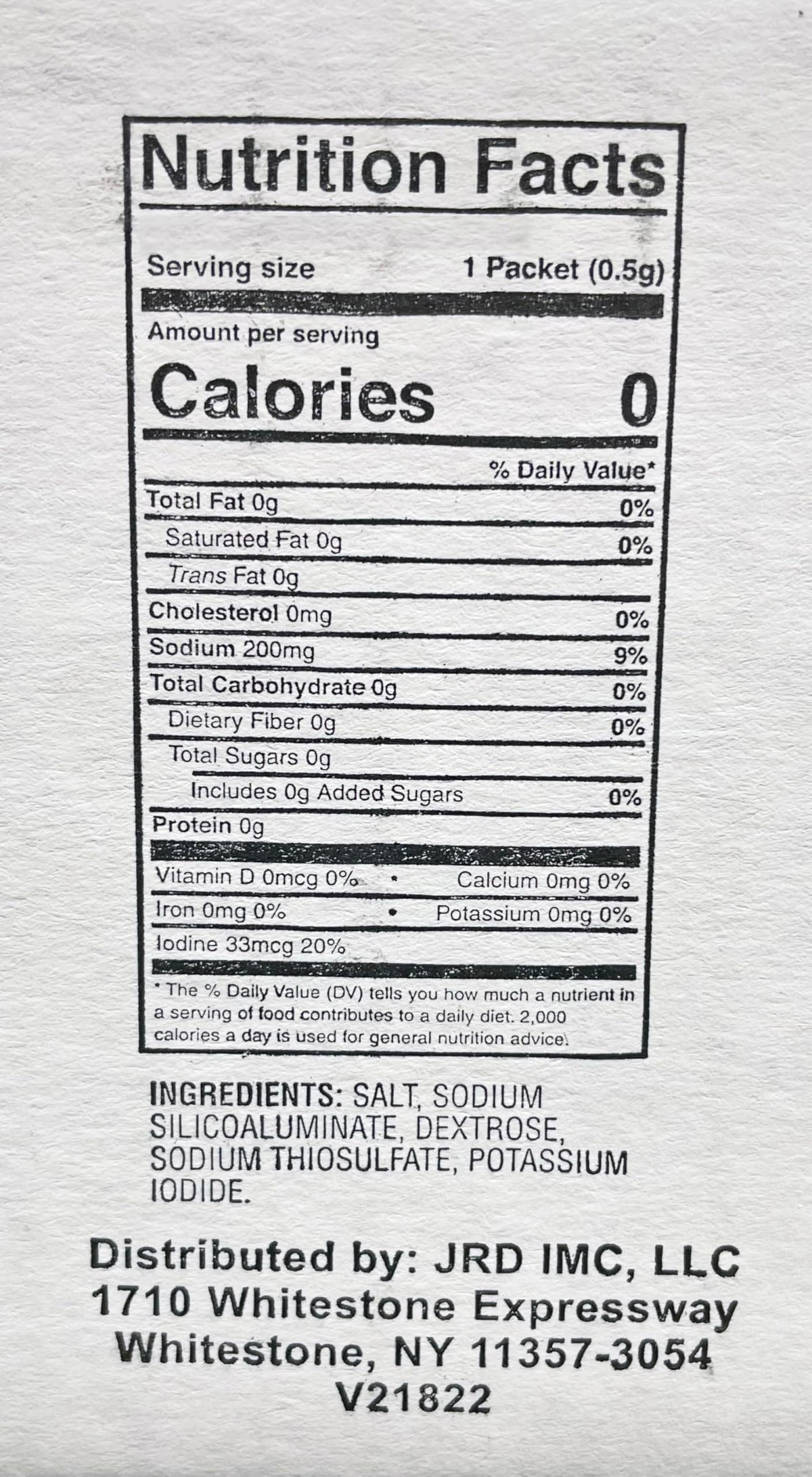 Chef's Quality portable salt packets great for desks, picnics, and entertaining.