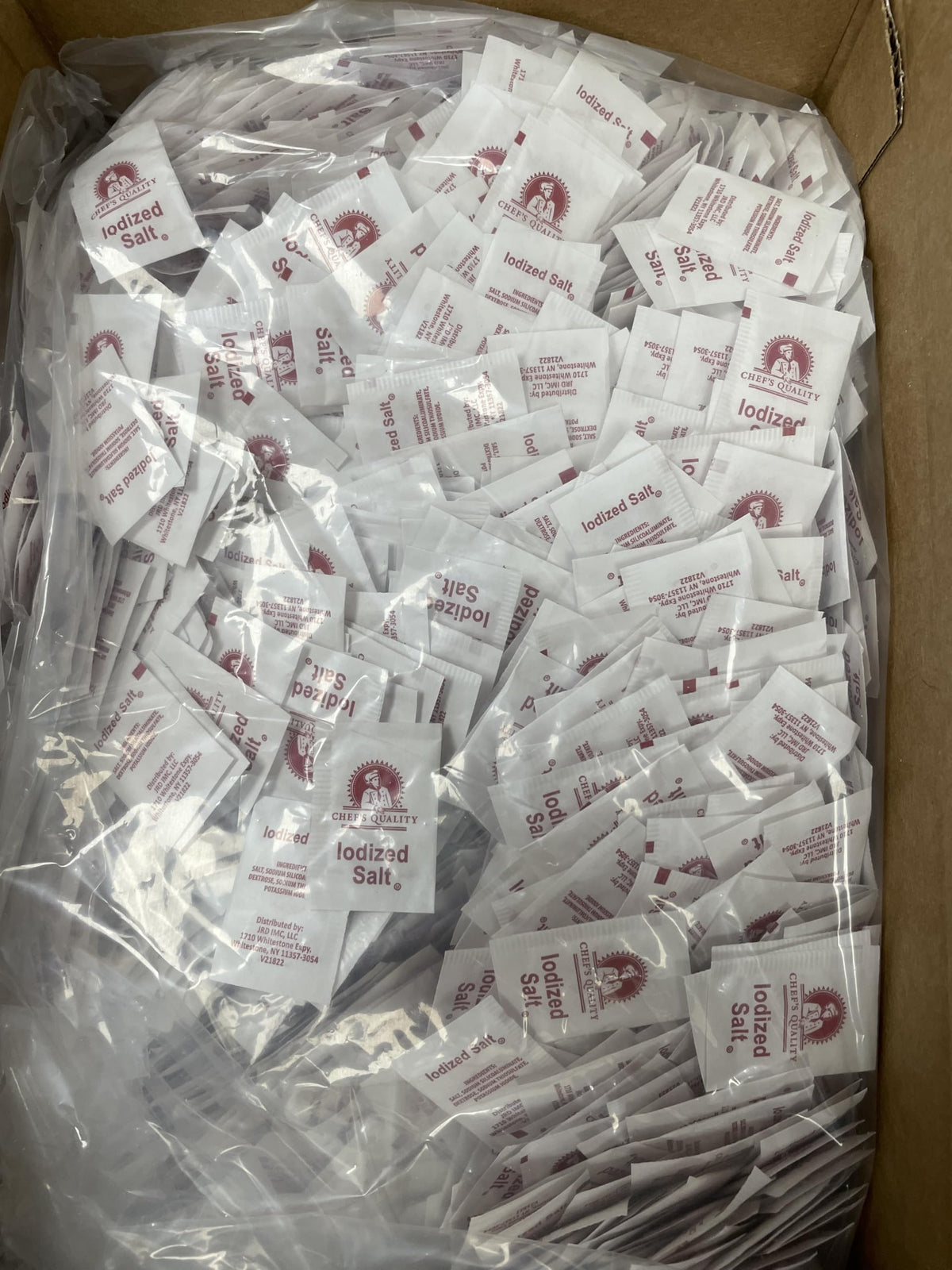 Chef's Quality restaurant-quality salt packets ideal for on-the-go dining.
