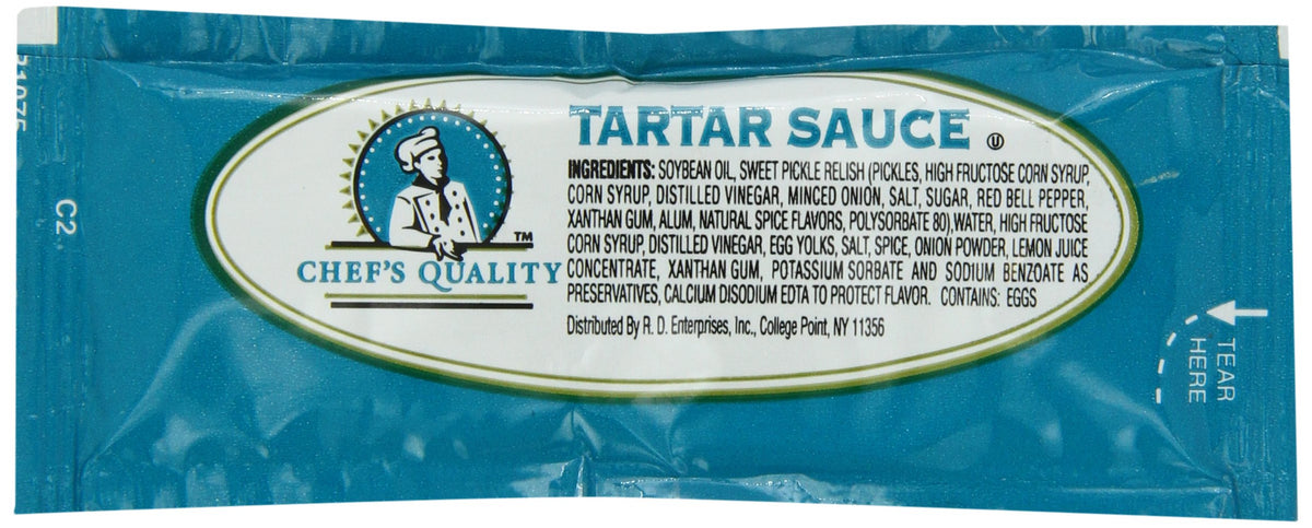 Chef's Quality Tartar Sauce portion packet adds bold flavor to quick-service meals