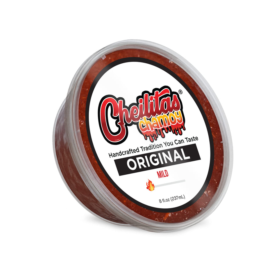 Cheilitas Chamoy Original rim dip 8oz enhances drinks with sweet-sour heat.