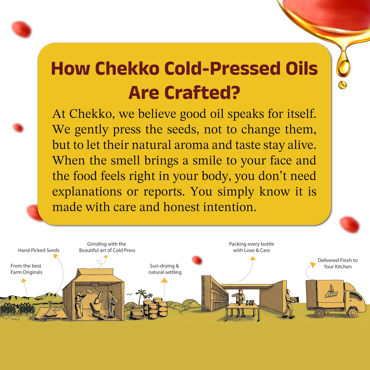 Chekko peanut oil kitchen setup ready for bulk cooking