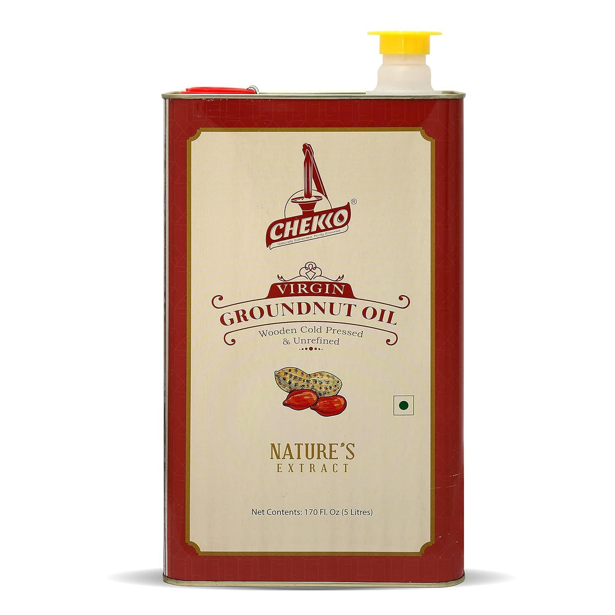 Chekko unrefined peanut oil preserves natural nutrients and authentic flavor