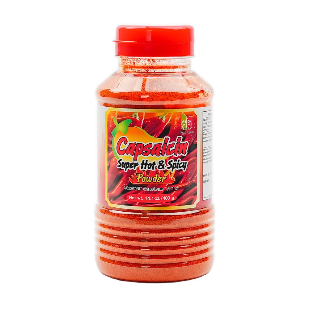 CHEON MAT First Taste Capsaicin bottle pour showing bold heat ready to flavor noodles