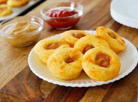 Cherchies Champagne Mustard glaze on ham gives a glossy, flavorful finish.