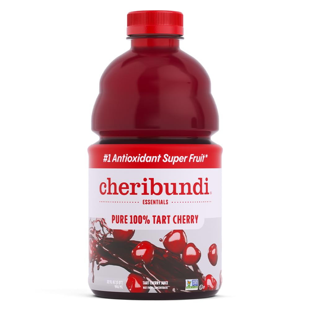 Cheribundi 100% Tart Cherry Juice bottle pouring to support post-workout recovery