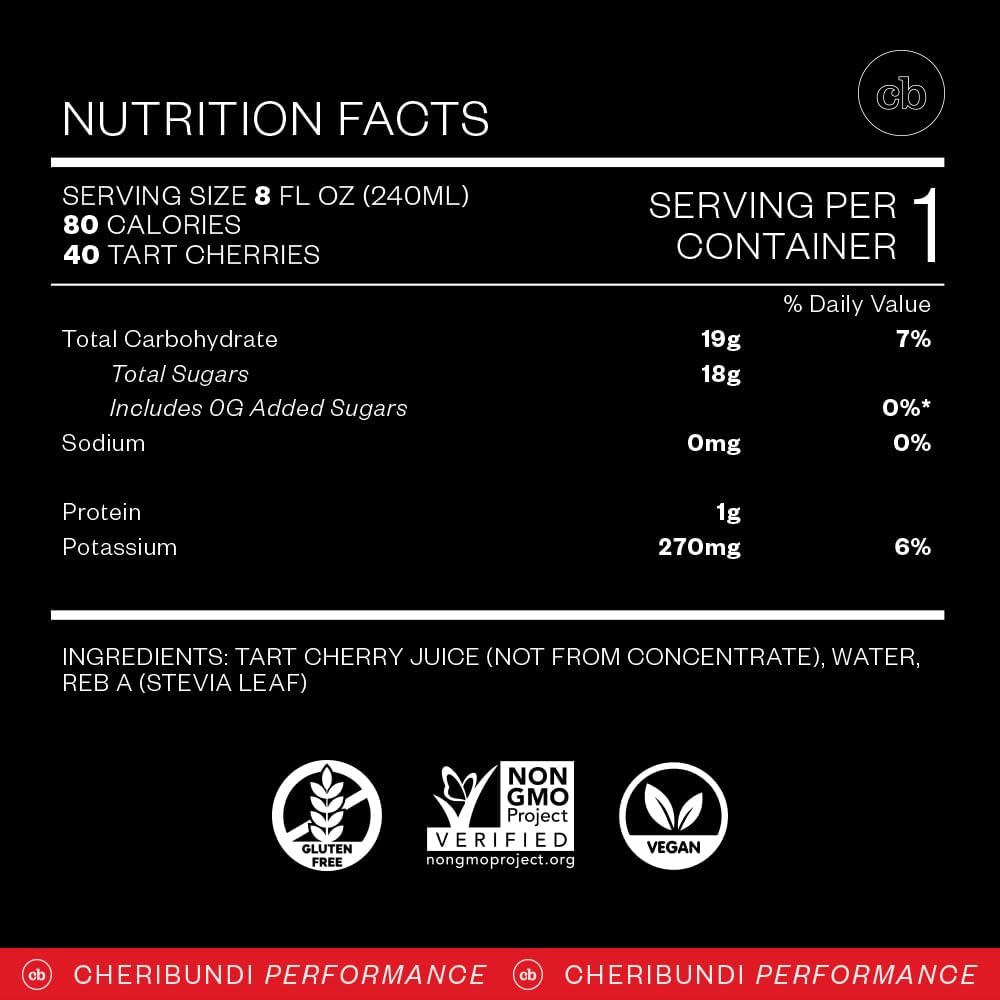 Cheribundi Light pours tart cherry juice for refreshing hydration after training