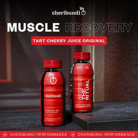 Cheribundi Original glass ready to drink after training and daily activity.