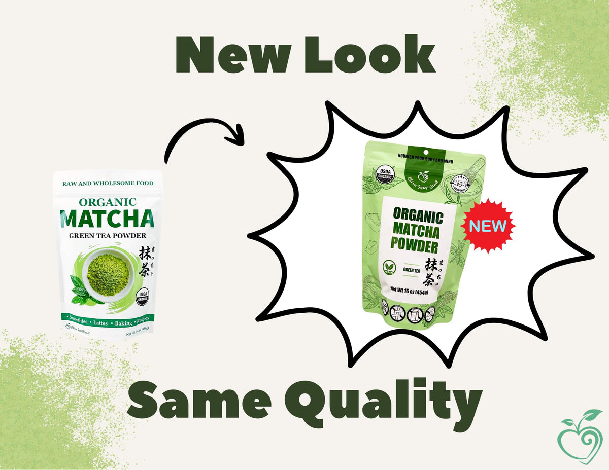Cherie Sweet Heart smoothie blended with vivid green matcha swirl.