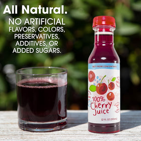 Cherry Bay Orchards 3-pack packaging, convenient on-the-go beverage.