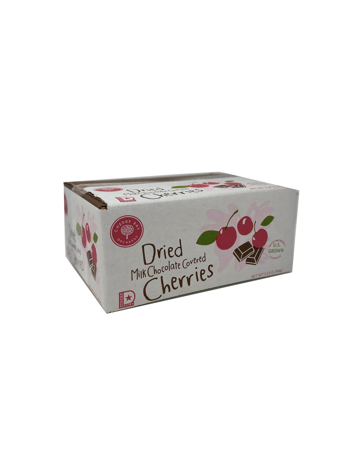 Cherry Bay Orchards Kosher milk chocolate cherries, rich flavor with real fruit.