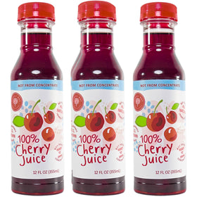 Cherry Bay Orchards Montmorency Tart Cherry Juice bottle front, all natural.