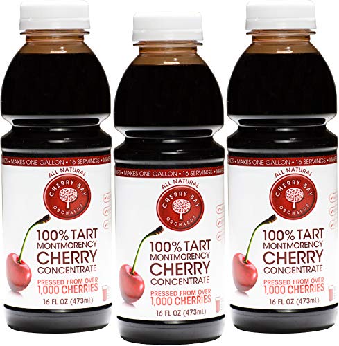 Cherry Bay Orchards Tart Montmorency concentrate bottle pour for easy mix-in beverages