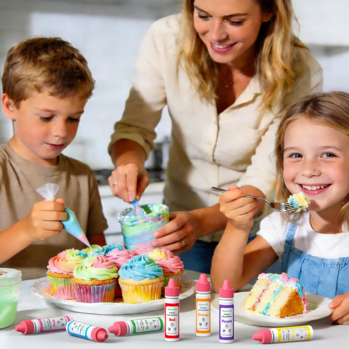Cherrysea blue dye bottle for vibrant icing and slime crafts.