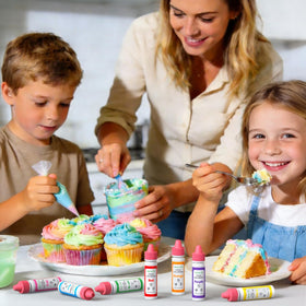 Cherrysea blue dye bottle for vibrant icing and slime crafts.