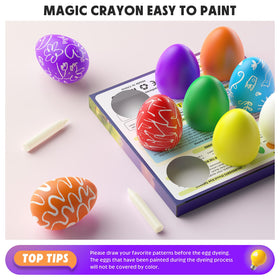 Cherrysea Easter egg kit magic crayons revealing hidden designs.