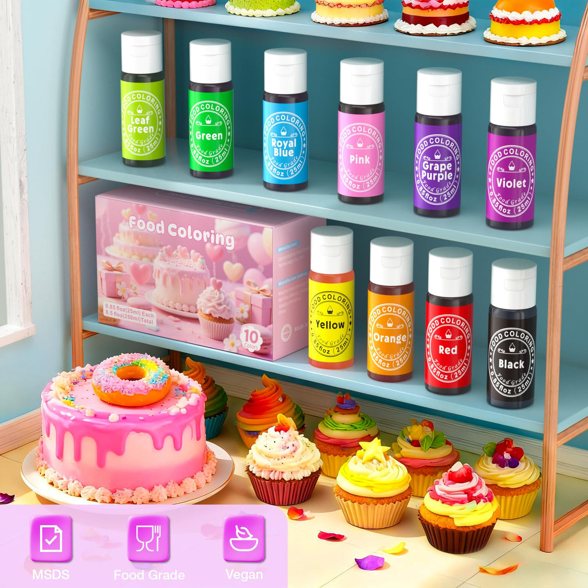 Cherrysea orange bottle drops for warm Halloween dessert accents