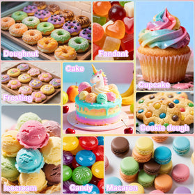 Cherrysea pink bottle drops color for playful dessert decorating