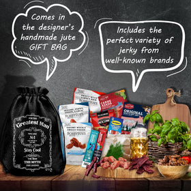 Cheshire Gifts beef bars and chicken jerky offer savory bites for quick energy.