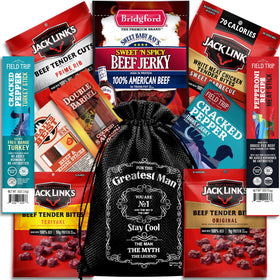 Cheshire Gifts beef jerky gift basket variety pack for gifting and on-the-go snacking