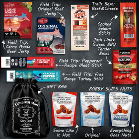 Cheshire Gifts beef jerky sticks large pack ready for office or camping trips.