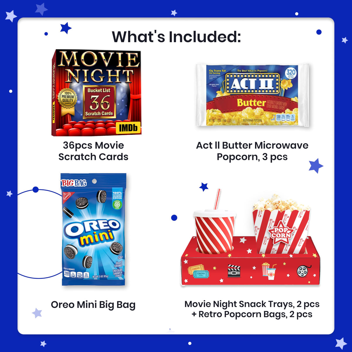 Cheshire Gifts Movie Night Trays Set provides easy, mess-free serving.