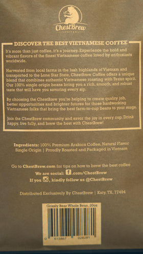 ChestBrew Grizzly Bear phin-filter preparation for a nuanced Vietnamese-style coffee.