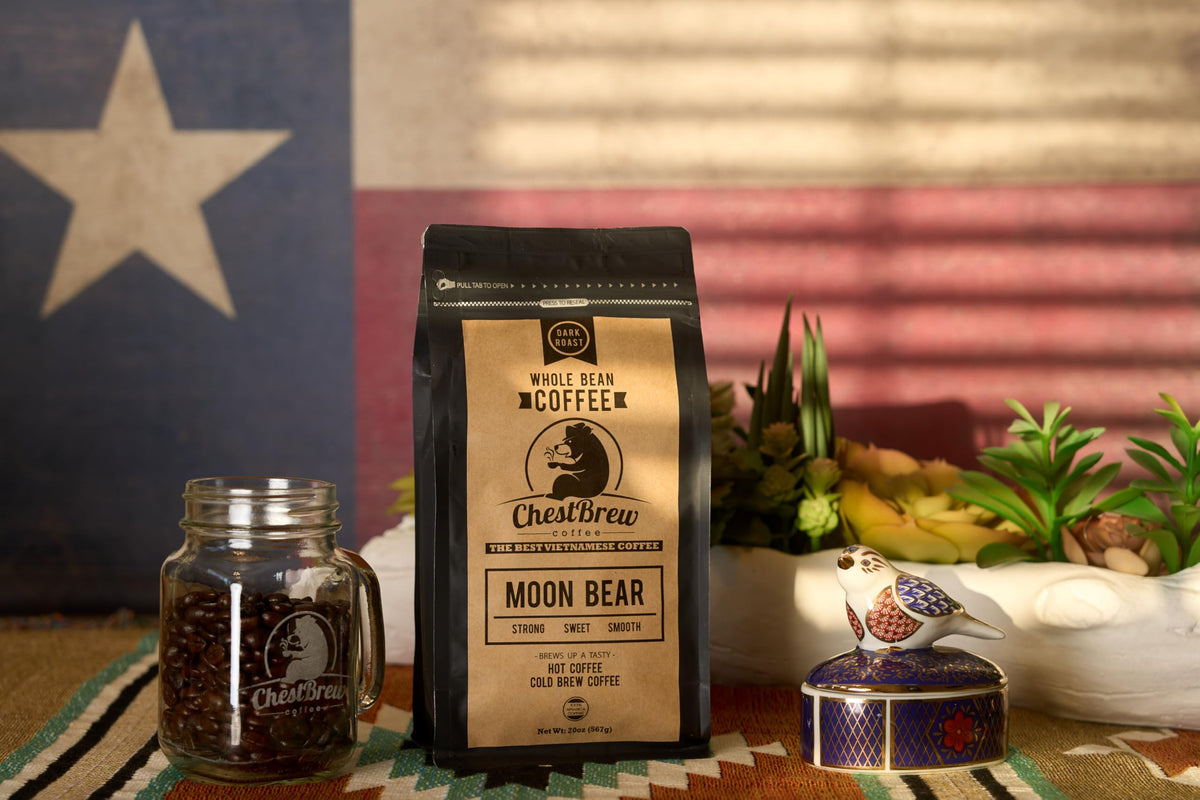 ChestBrew Moon Bear iced coffee served with refreshing aroma.
